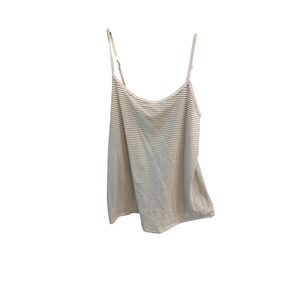 Torrid Womens Size 2 Tan White Striped Cami Spaghetti Strap Tank Top Cotton